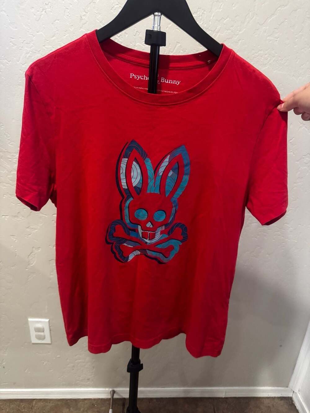 Psycho Bunny Graphic Tee Size 4 Red Short Sleeve Cotton Shirt